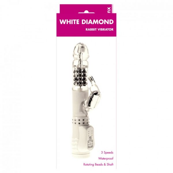 White Diamond Minx Rabbit Vibrator Rabbit Vibrators